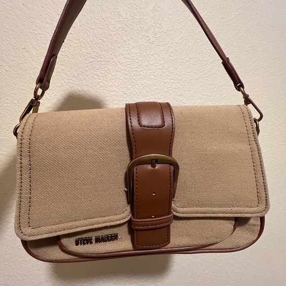 Steve Madden Beige and Brown Shoulder Bag - Picture 1 of 4